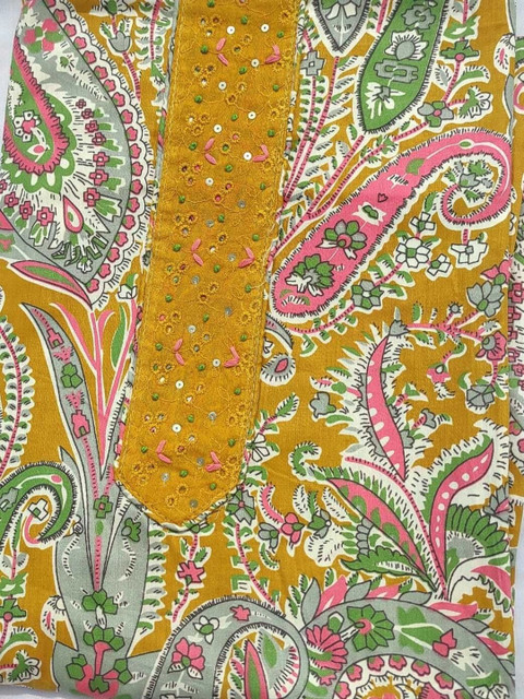 FAB JUNCTION Printed Viscose Rayon Unstitched Dress Material - Image 3