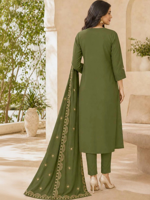 BHAIRAV TEX Embroidered Unstitched Dress Material - Image 3