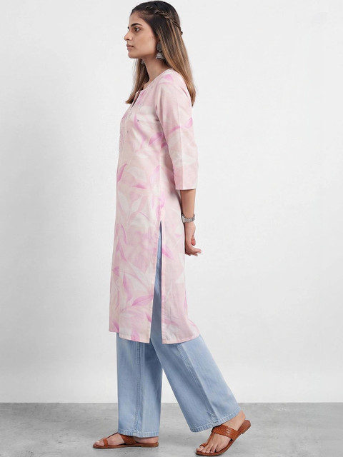 Melange by Lifestyle Women Floral Printed Pastels Kurta - Image 3