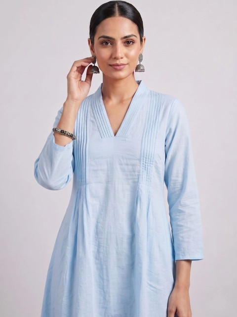 Moda Rapido Women Regular Pure Silk Kurta with Palazzos - Image 2