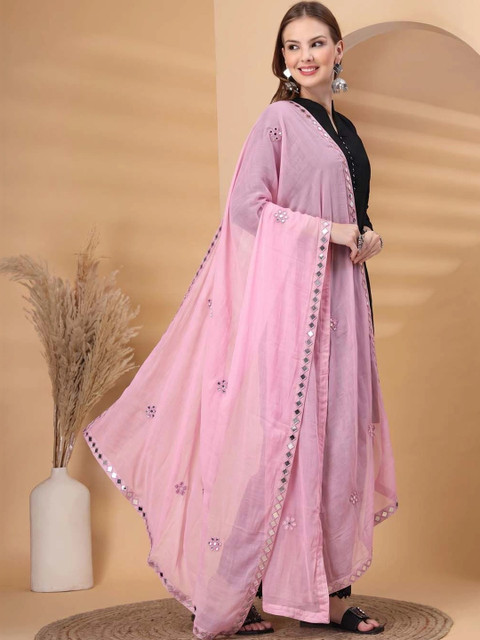 Clora Creation Dupatta with Mirror Work - Image 2