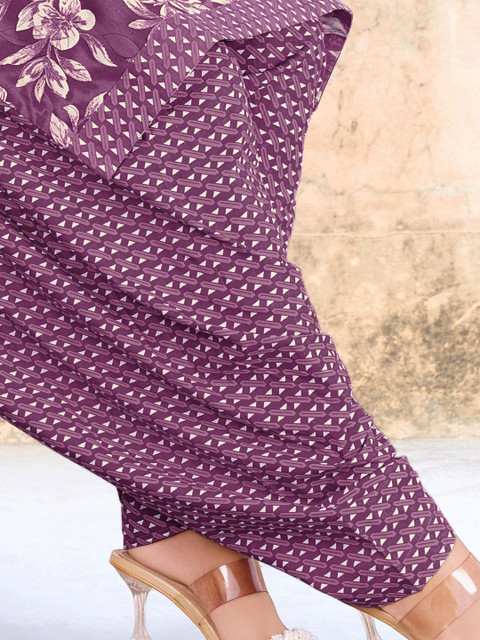 shree jeenmata collection Printed Pure Cotton Unstitched Dress Material - Image 4