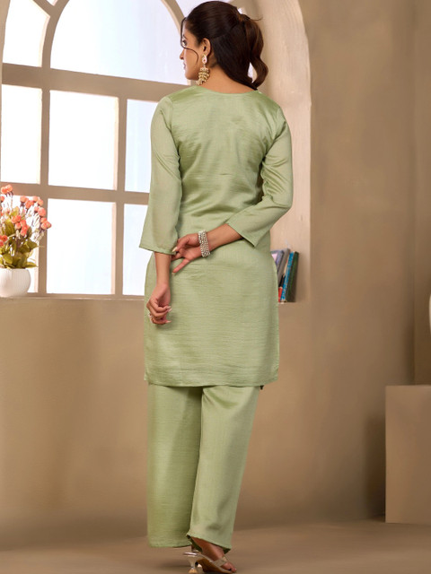 Sangria Embellished Tunic with Palazzos - Image 4