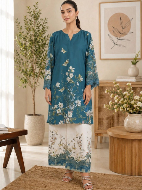 SZN Women Floral Printed Tunic with Palazzos