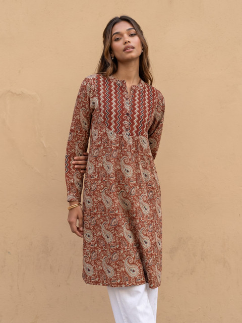 fusion by glitchez Women Paisley Printed Kurta