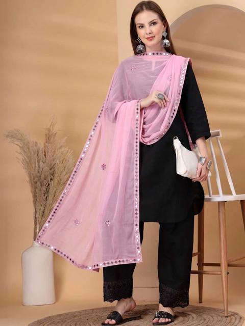 Clora Creation Dupatta with Mirror Work - Image 3