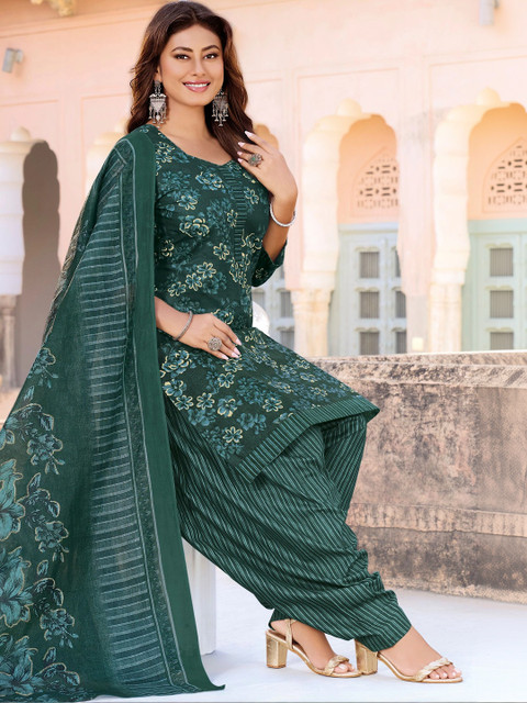 shree jeenmata collection Printed Pure Cotton Unstitched Dress Material