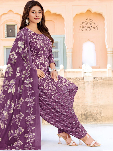 shree jeenmata collection Printed Pure Cotton Unstitched Dress Material