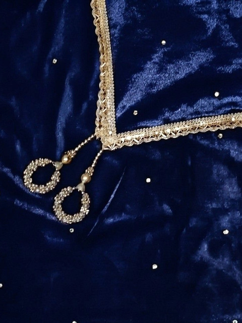 GLOBAL DRESS Velvet Dupatta with Sequinned - Image 5