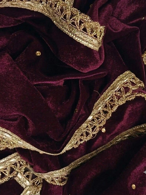 GLOBAL DRESS Velvet Dupatta with Zari - Image 2
