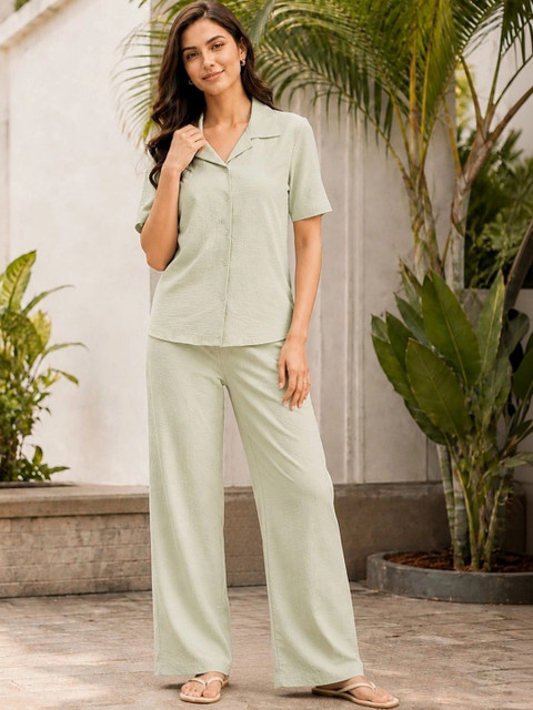 Kesudi Self Design Shirt with Palazzos - Image 5