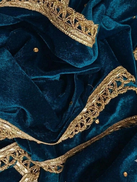 GLOBAL DRESS Velvet Dupatta with Zari - Image 2