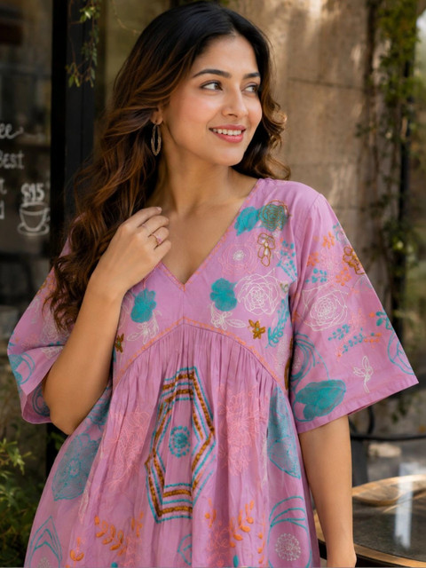 CORSICA Floral Print A-Line Dress - Image 5