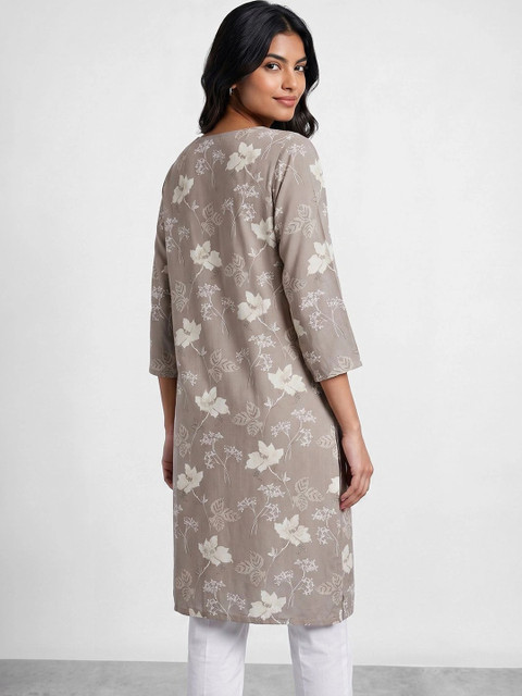Melange by Lifestyle Women Floral Printed Thread Work Floral Kurta - Image 2