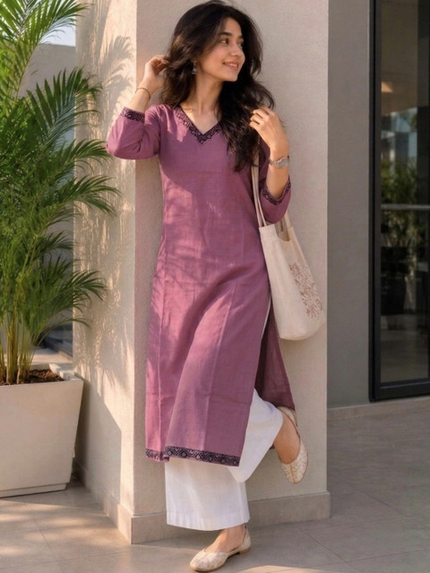 Pjyot by surhi Women Ethnic Motifs Embroidered Thread Work Kurta