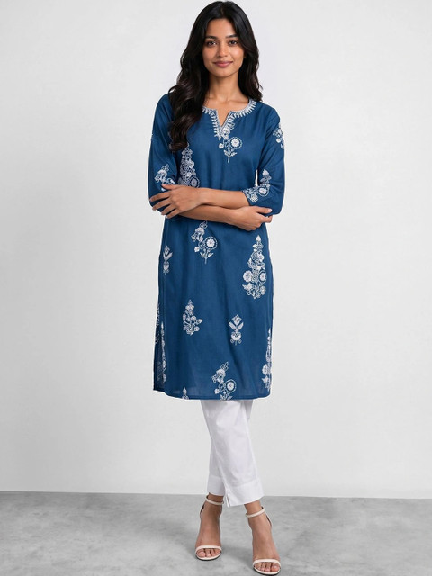 Melange by Lifestyle Women Embroidered Thread Work Kurta - Image 3