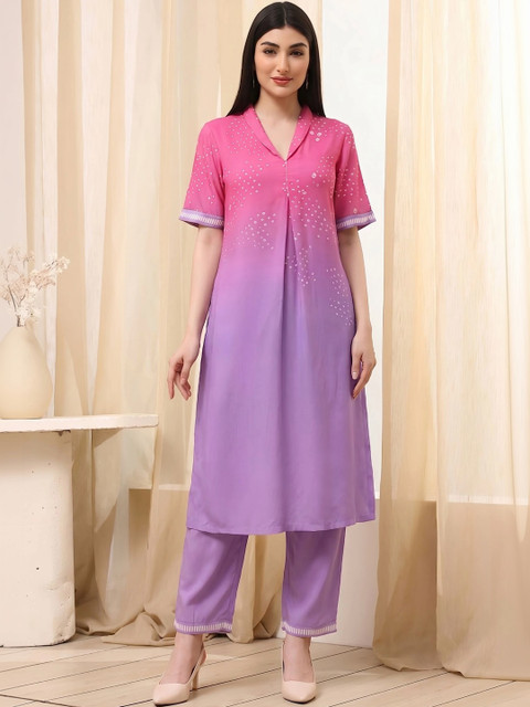 Milvia Dyed Tunic with Trousers