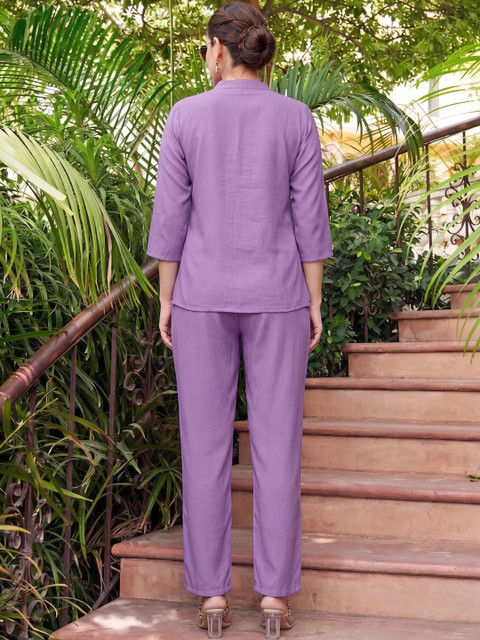 Milvia Floral Embroidered Top with Trousers - Image 2