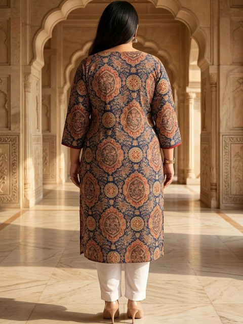 Swasti Women Ethnic Motifs Printed Indie Prints Kurta - Image 4