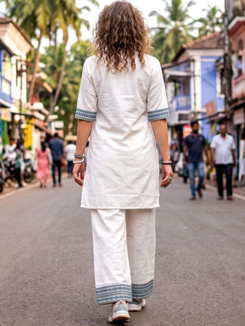 Laasika Embroidered Tunic with Trousers - Image 2
