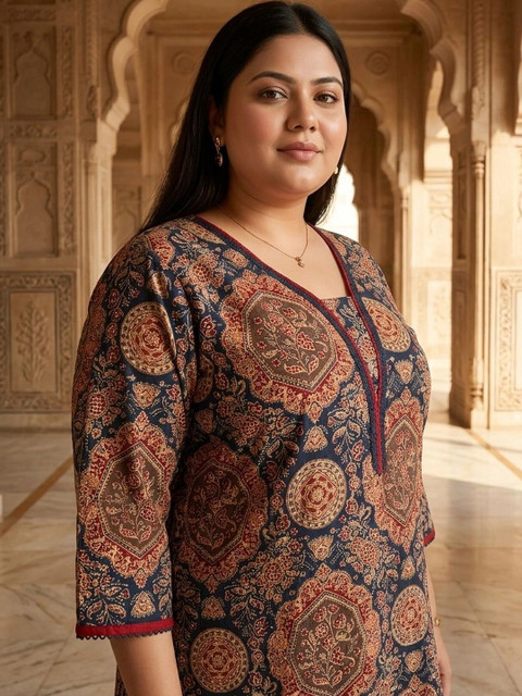 Sztori Women Ethnic Motifs Printed Indie Prints Kurta - Image 3