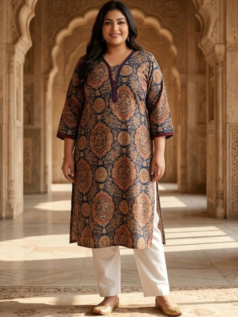 Sztori Women Ethnic Motifs Printed Indie Prints Kurta - Image 2