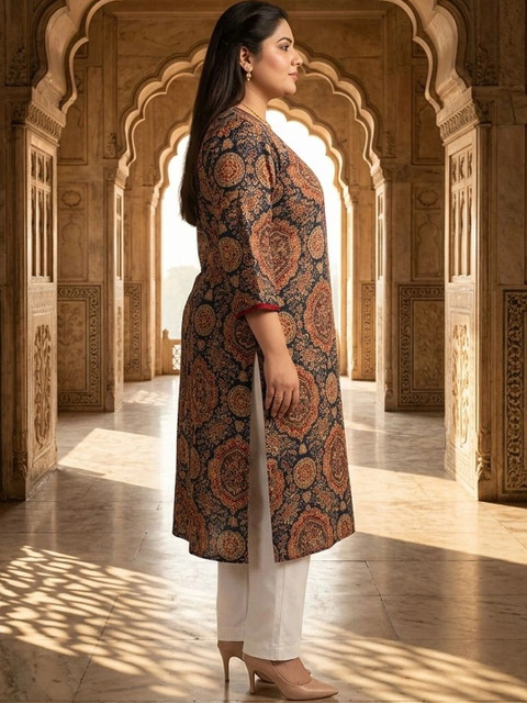 Swasti Women Ethnic Motifs Printed Indie Prints Kurta - Image 7
