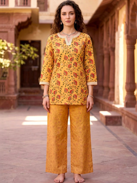 Laasika Floral Printed Tunic with Palazzos