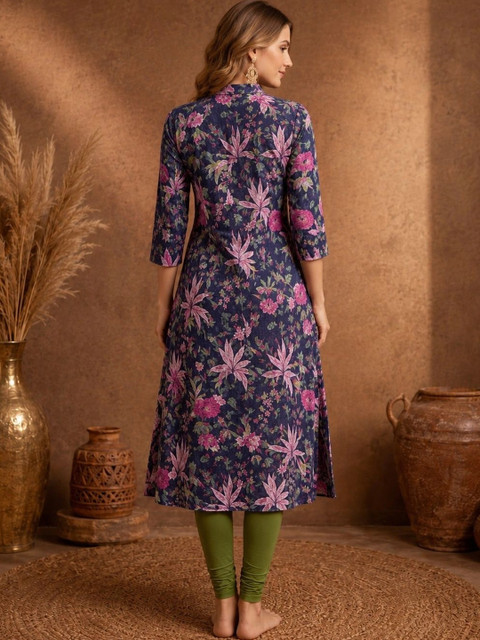 BAESD Women Floral Printed Floral Kurta - Image 2