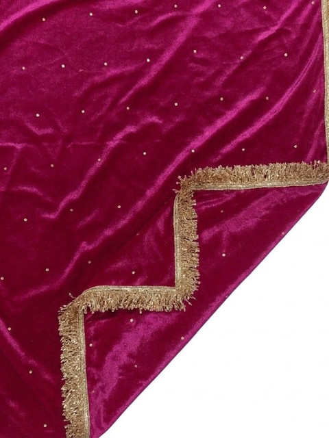GLOBAL DRESS Velvet Dupatta with Sequinned - Image 5