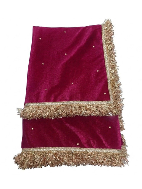 GLOBAL DRESS Velvet Dupatta with Sequinned - Image 2