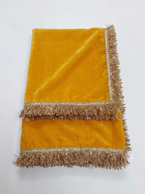 GLOBAL DRESS Velvet Dupatta with Sequinned - Image 2