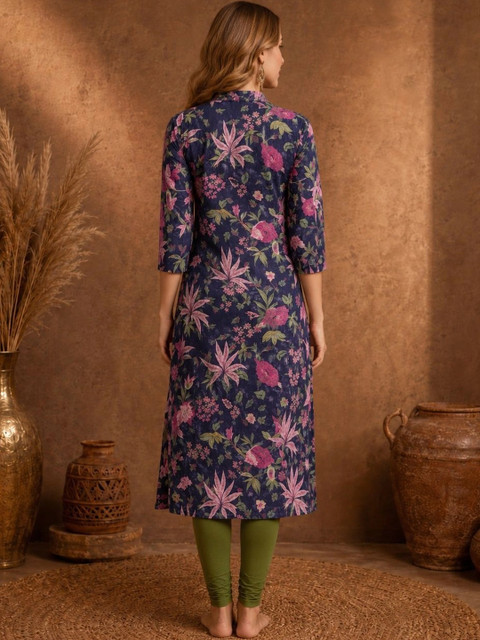BAESD Women Floral Printed Floral Kurta - Image 3