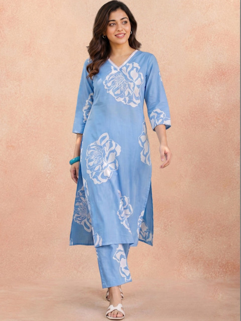 Winza Designer Floral Printed Tunic with Trousers