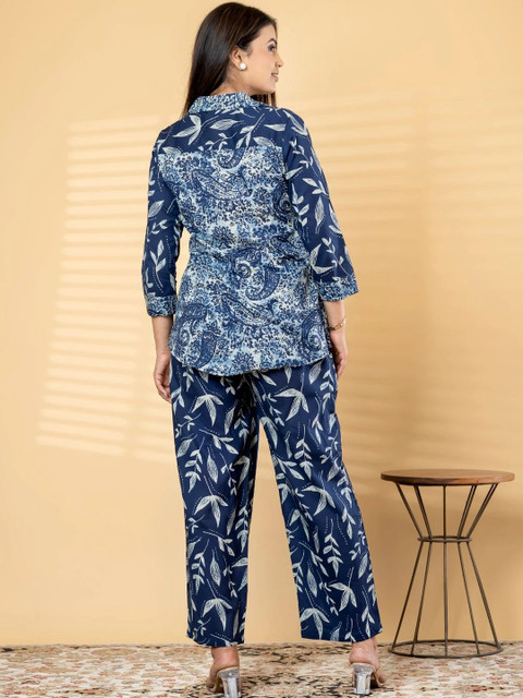 Readiprint Floral Cotton Printed Tunic with Trousers - Image 6