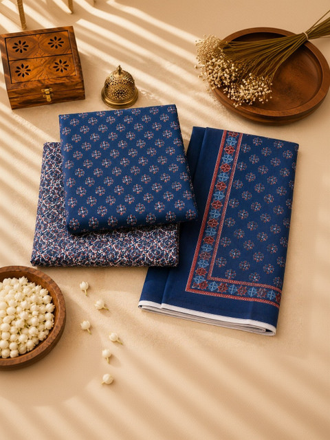 Mitera Printed Unstitched Dress Material - Image 4