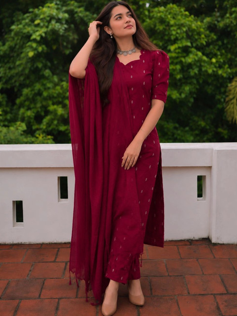 SZN Women Ethnic Motifs Printed Regular Kurta with Palazzos & With Dupatta