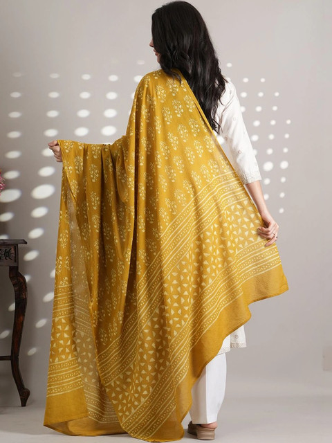 Style Shoes Printed Pure Cotton Block Print Dupatta - Image 4