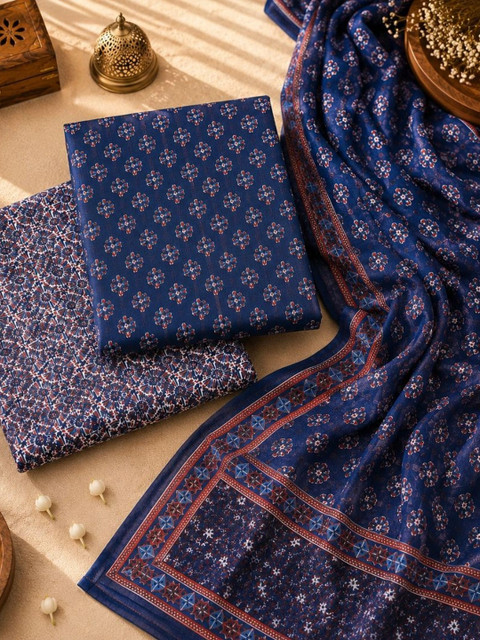 Mitera Printed Unstitched Dress Material - Image 3
