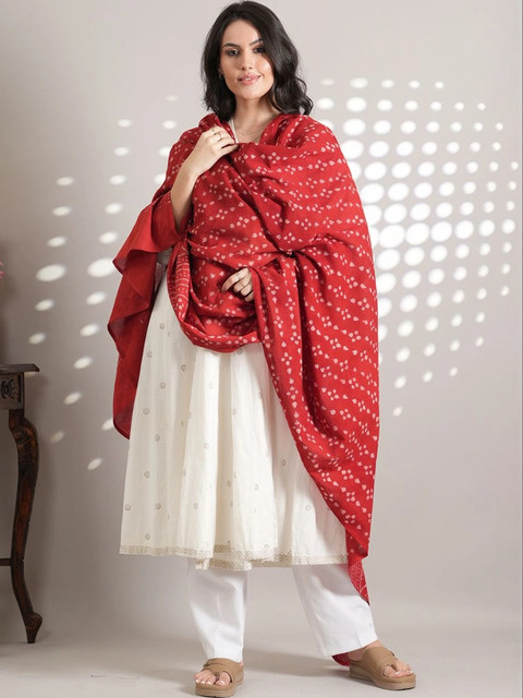 Style Shoes Ethnic Motifs Printed Pure Cotton Bandhani Dupatta - Image 3