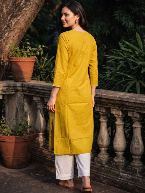 Indo Era Women Ethnic Motifs Embroidered Thread Work Kurta - Image 3