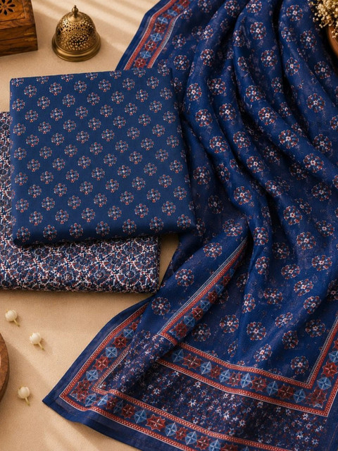 Mitera Printed Unstitched Dress Material - Image 5