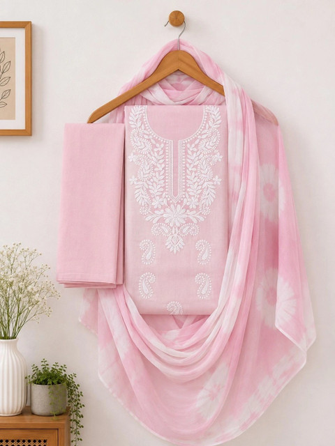 FABLIC Women Cotton Embroidered Unstitched Dress Material - Image 2