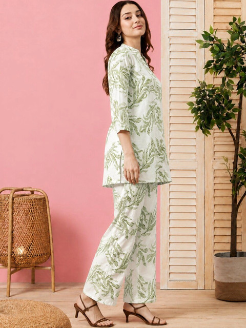 Kiana House Of Fashion Floral Printed Tunic with Trousers - Image 2