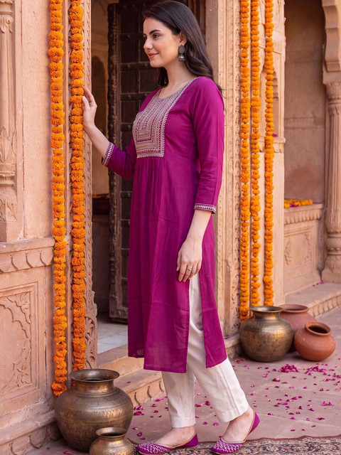 Indo Era Women Embellished Kurta - Image 4