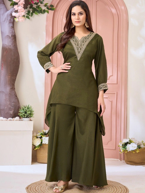 KALINI Embellished Tunic with Palazzos