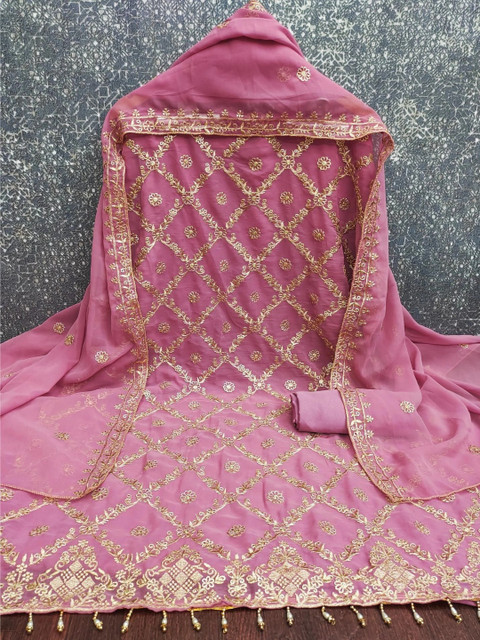 all about you Embroidered Unstitched Dress Material - Image 3