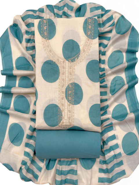 all about you Printed Pure Cotton Unstitched Dress Material - Image 4