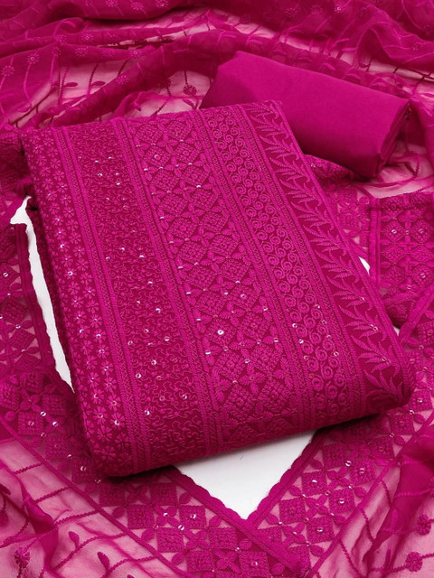 all about you Embroidered Unstitched Dress Material