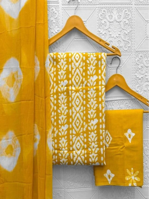 all about you Printed Pure Cotton Unstitched Dress Material - Image 2